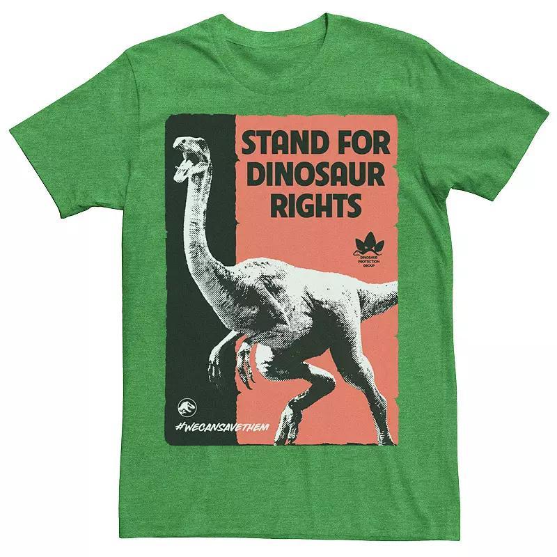 Mens Jurassic World Stand For Dinosaurs Poster Tee Grey Product Image