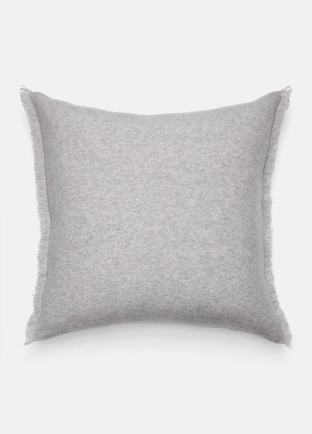 Womens Cashmere Reverse Jersey Pillow, Heather Grey Vince Product Image