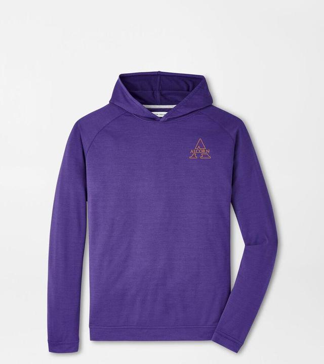 Peter Millar Mens Alcorn State Pine Performance Hoodie | Color: Purple | Size: L Product Image