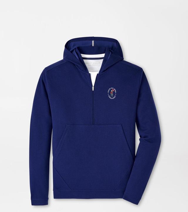 Peter Millar Mens 124th U.S. Open Grid Performance Half-Zip Hoodie | Color: Sport Navy | Size: S Product Image