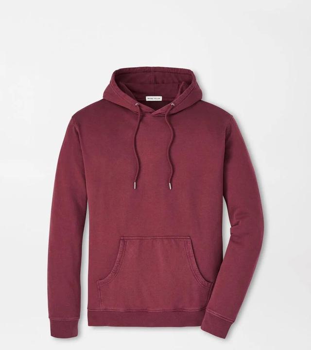 Peter Millar Mens Lava Wash Garment-Dyed Hoodie | Color: Currant | Size: XL Product Image