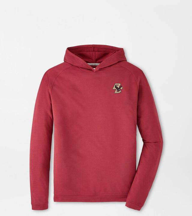 Peter Millar Mens Boston College Pine Performance Hoodie | Color: Maroon | Size: XXL | BC Product Image