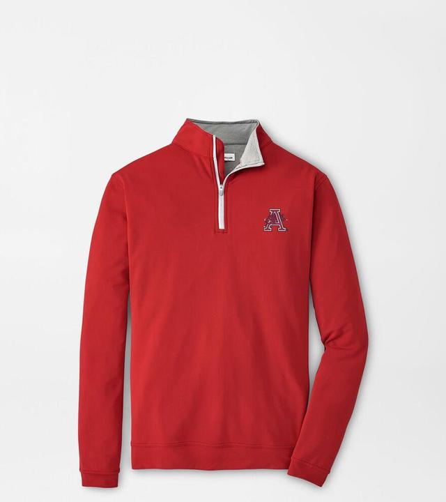 Peter Millar Mens Arkansas Perth Performance Quarter-Zip | Color: Crimson | Size: S Product Image