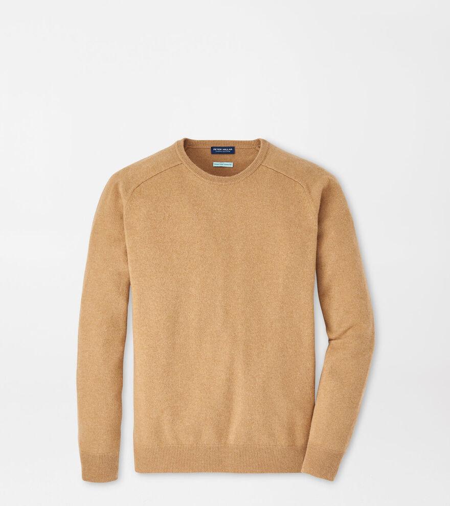 Peter Millar Mens Artisian Crafted Cashmere Flex Crew | Color: Tawny | Size: XXL Product Image