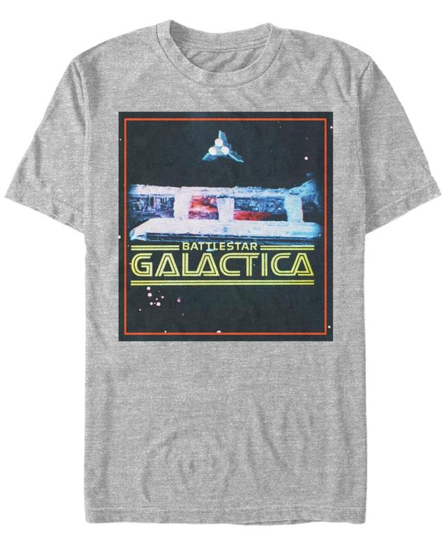 Mens Battlestar Galactica Classic Poster Tee Athletic Grey Product Image