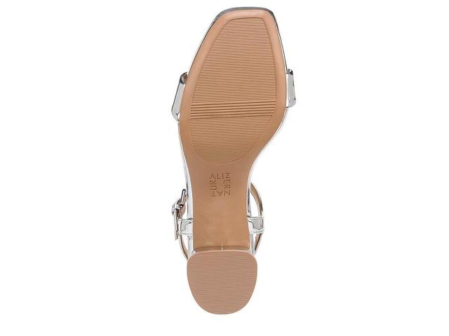 Naturalizer Izzy Ankle Straps (Silver Faux Leather) Women's Sandals Product Image