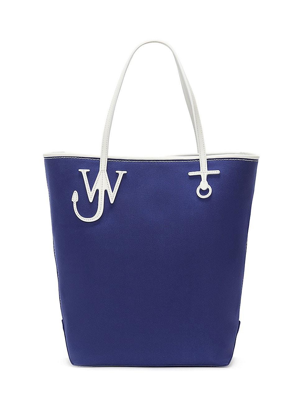 Mens Anchor Tall Leather Tote Bag Product Image