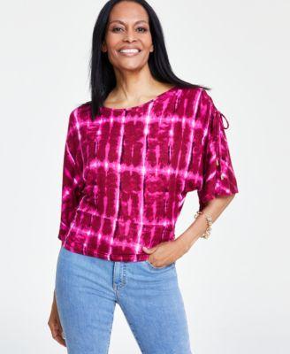 Women's Tie-Sleeve Top, Created for Macy's  Product Image