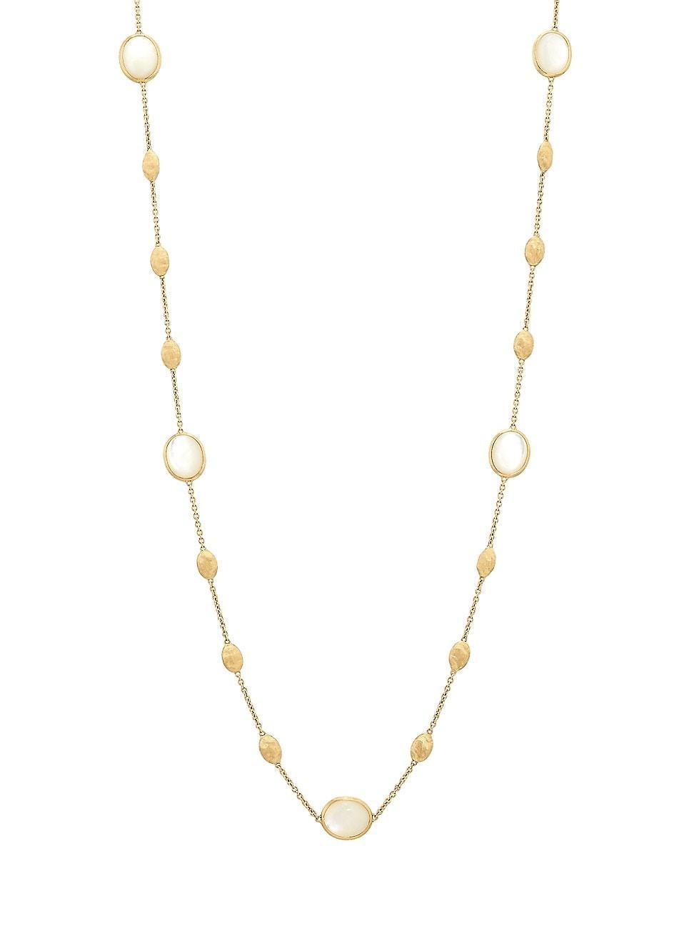 Womens Siviglia 18K Yellow Gold & Mother-Of-Pearl Long Station Necklace Product Image