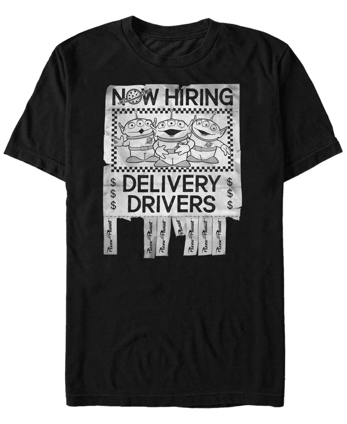 Disney Pixar Mens Toy Story Pizza Planet Hiring Alien Delivery Drivers, Short Sleeve T-Shirt Product Image