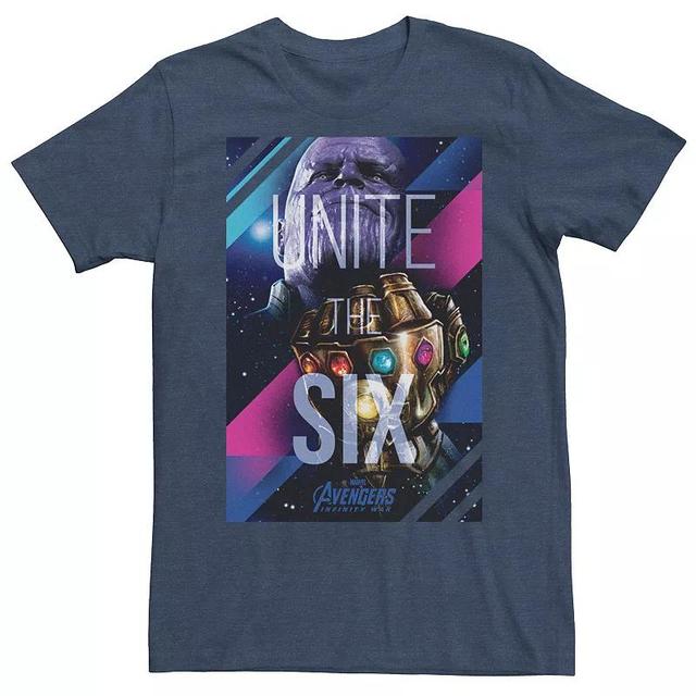 Mens Marvel Avengers Infinity War Thanos Unite Them Graphic Tee Navy Grey Product Image