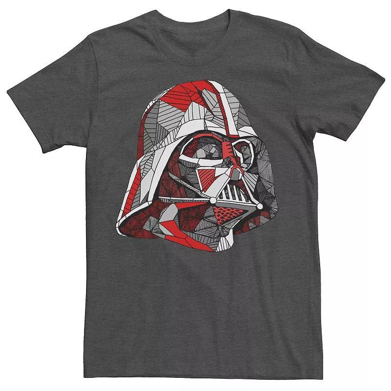 Mens Star Wars Darth Vader Abstract Helmet Graphic Tee Grey Product Image