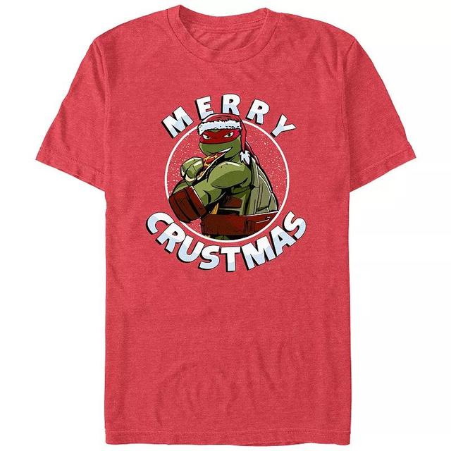 Mens Teenage Mutant Ninja Turtles Merry Crustmas Graphic Tee Red Grey Product Image