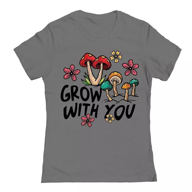 Juniors Grow With You Womens Graphic Tee, Girls Grey Product Image