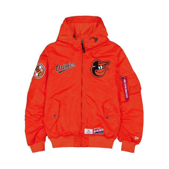 Alpha Industries x Baltimore Orioles L-2B Hooded Bomber Jacket Male Product Image