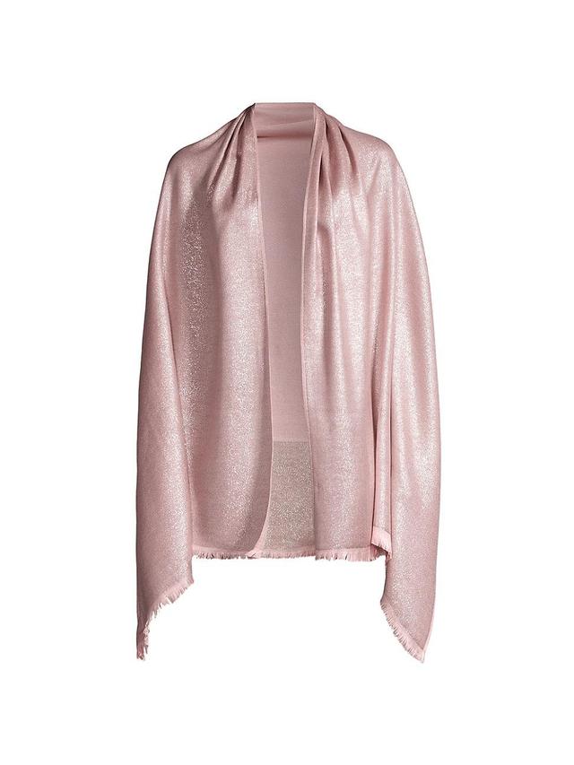 Womens Frayed Metallic Shawl Product Image