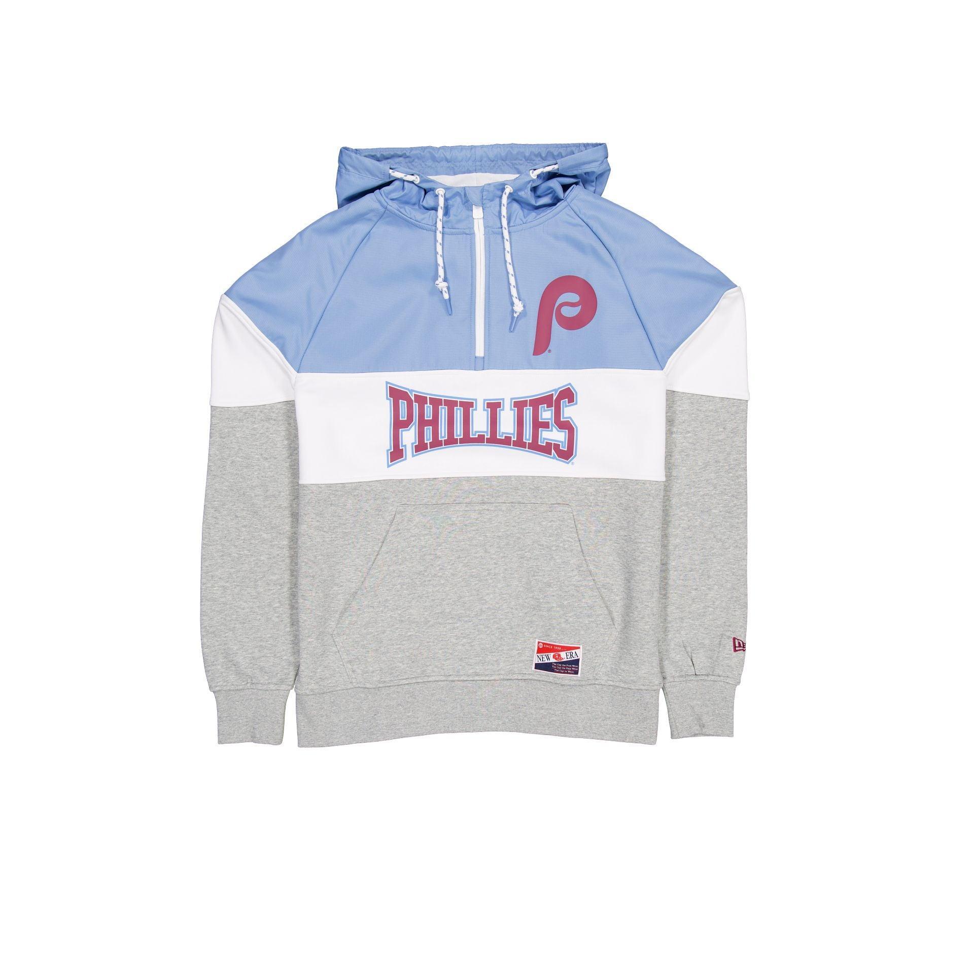 Philadelphia Phillies Throwback Color Block Hoodie Male Product Image