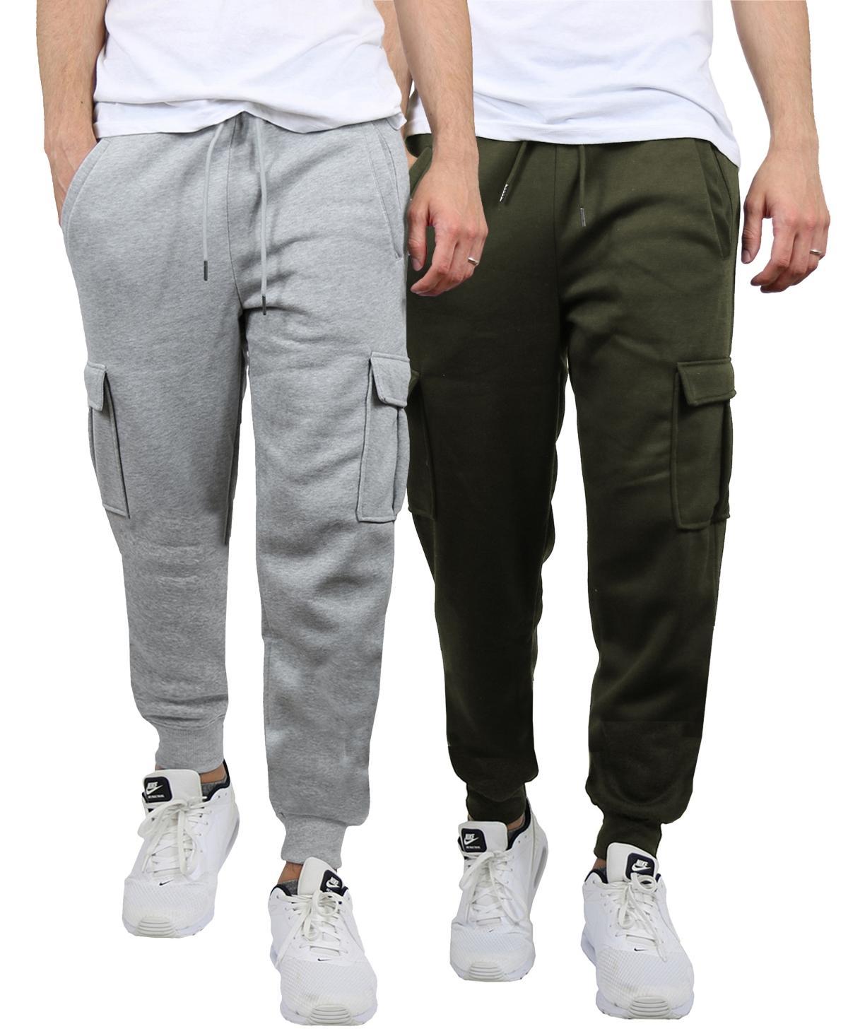 Blue Ice Mens Heavyweight Fleece-Lined Cargo Jogger Sweatpants, Pack of 2 Product Image