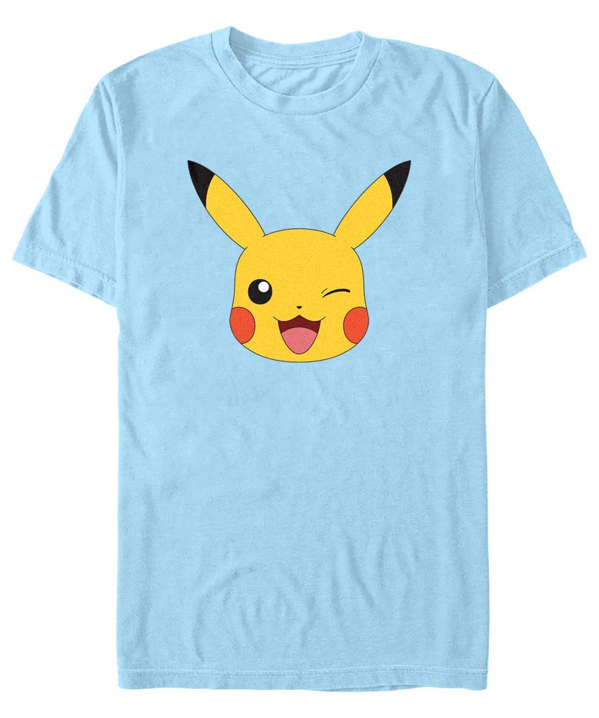 Mens Pokemon Pikachu Big Face Short Sleeve T-shirt Product Image