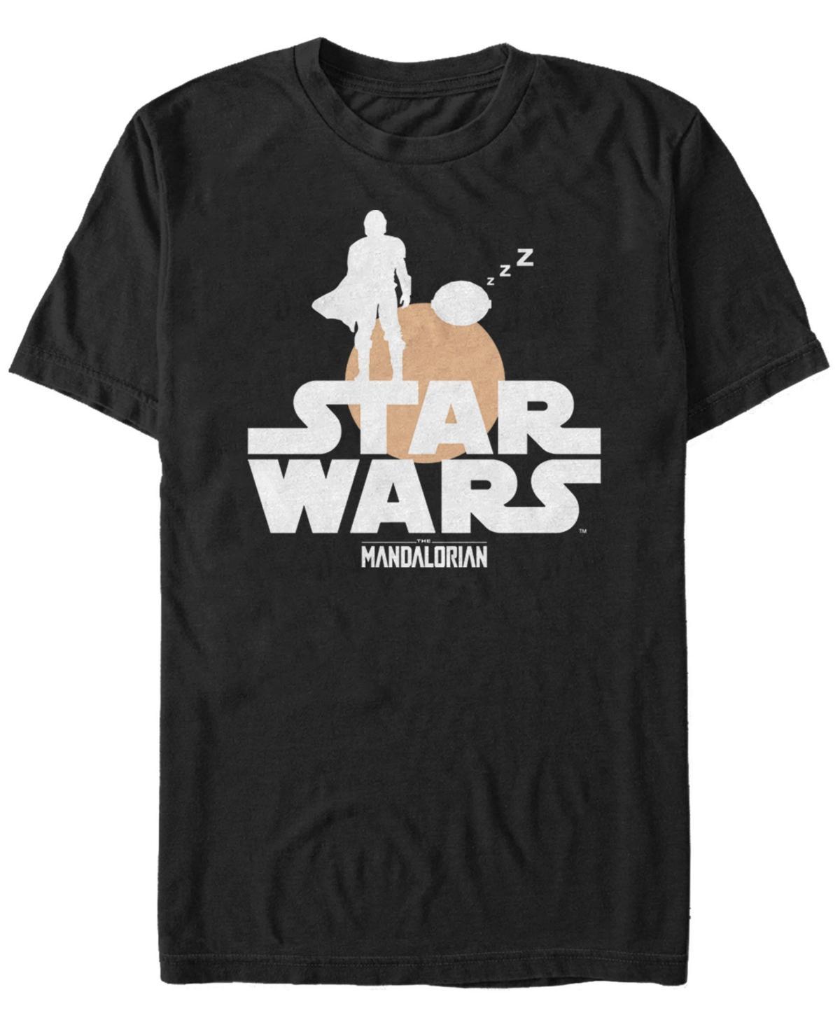 Mens Star Wars The Mandalorian The Child Sunset Silhouette Logo Tee Product Image