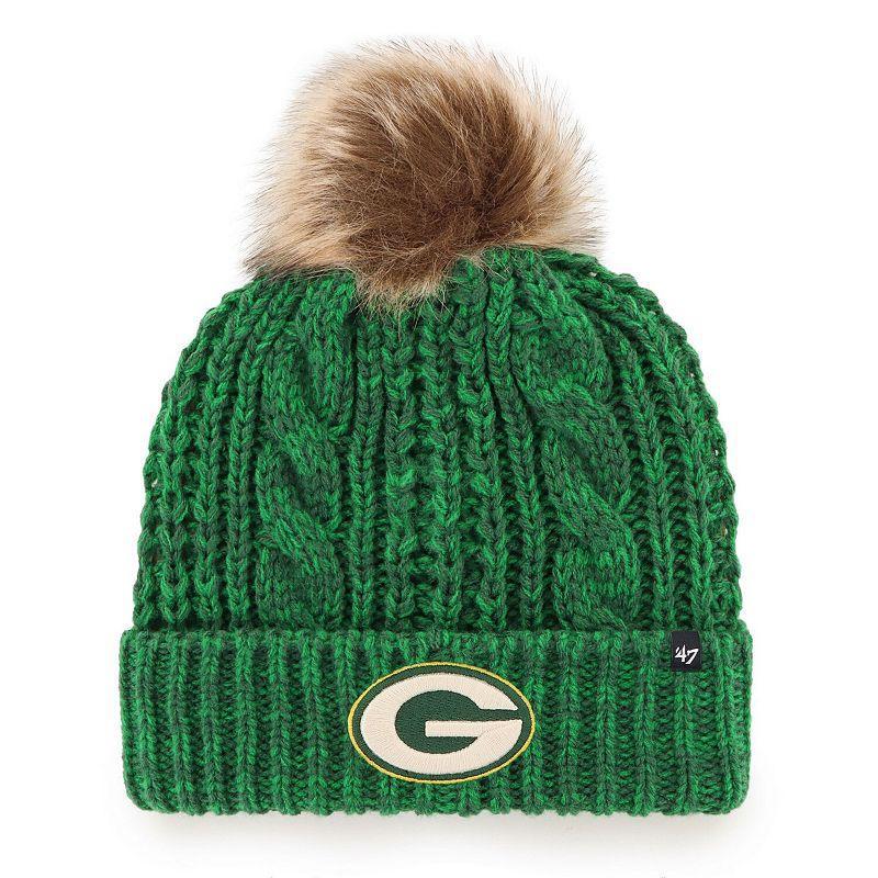 Womens 47 Bay Packers Logo Meeko Cuffed Knit Hat with Pom Product Image