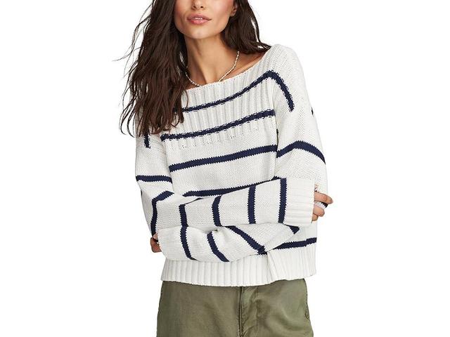 Lucky Brand Striped Pullover Sweater - Womens Clothing Tops Sweaters Pullovers Product Image