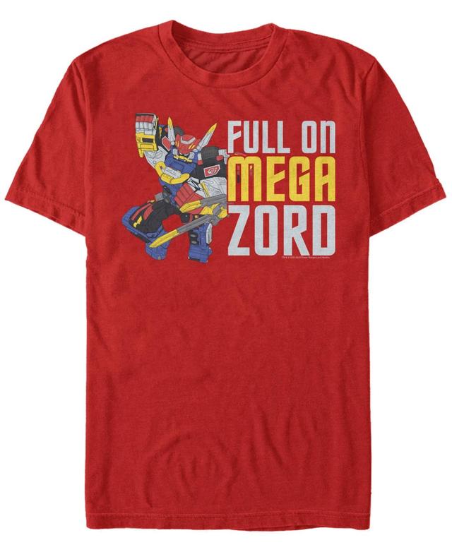 Mens Power Rangers Full On Mega Zord Tee Red Product Image