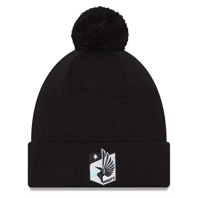 Mens New Era Black Minnesota United FC Jersey Hook Cuff Knit Hat with Pom Product Image