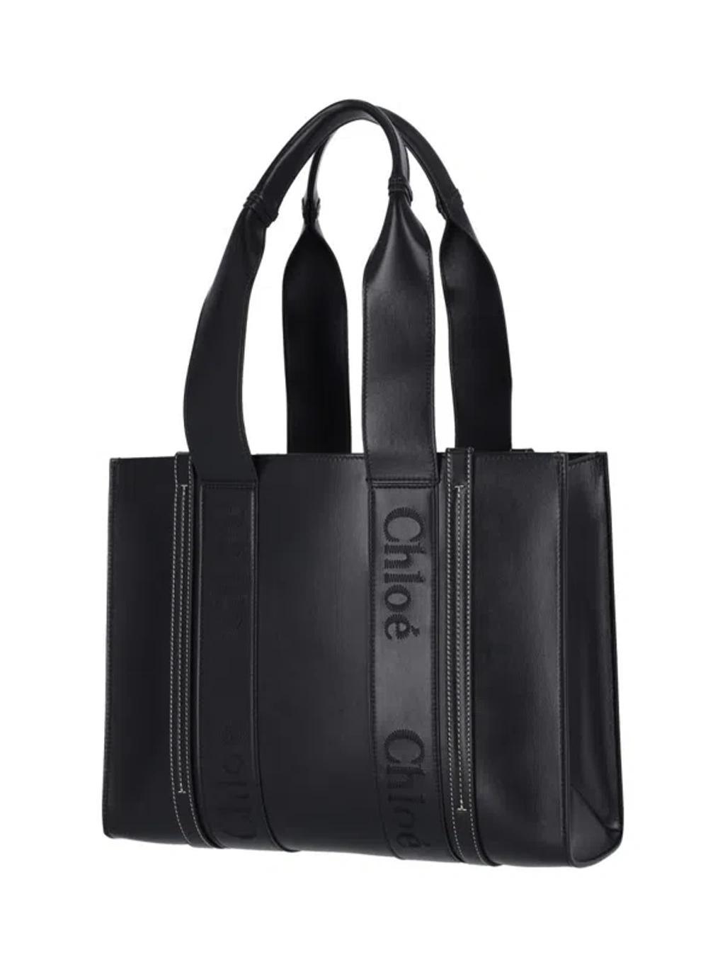 Black Medium Woody Tote Bag Product Image