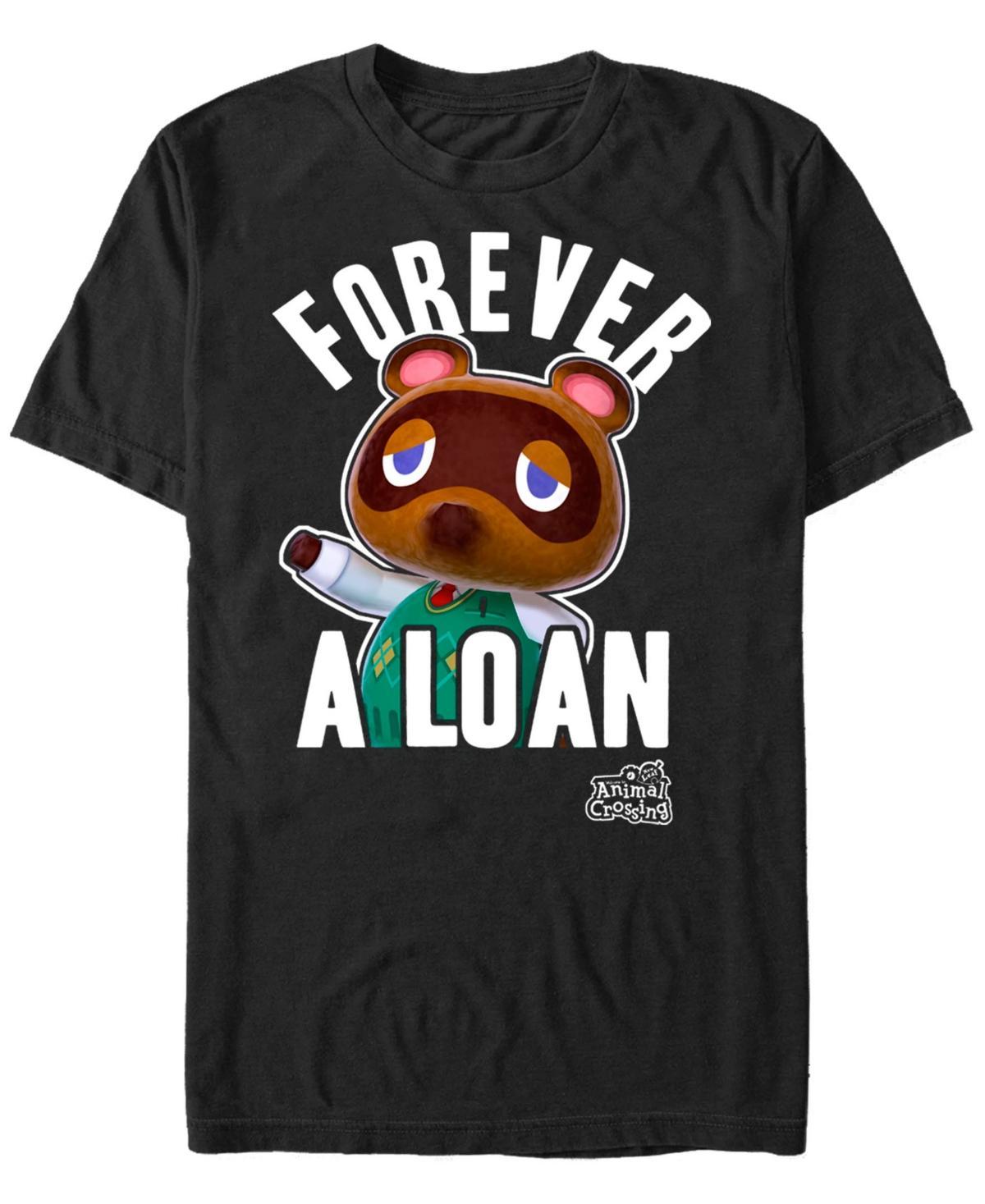 Fifth Sun Mens Nintendo Animal Crossing Tom Nook Forever A Loan Short Sleeve T-shirt Product Image