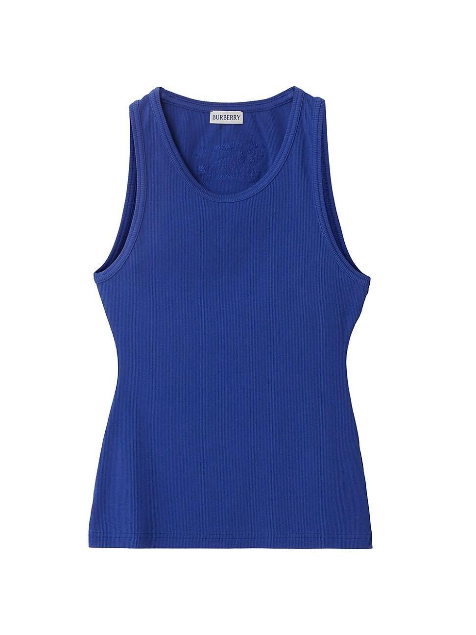 Womens Ribbed Stretch-Cotton Sleeveless Vest Product Image