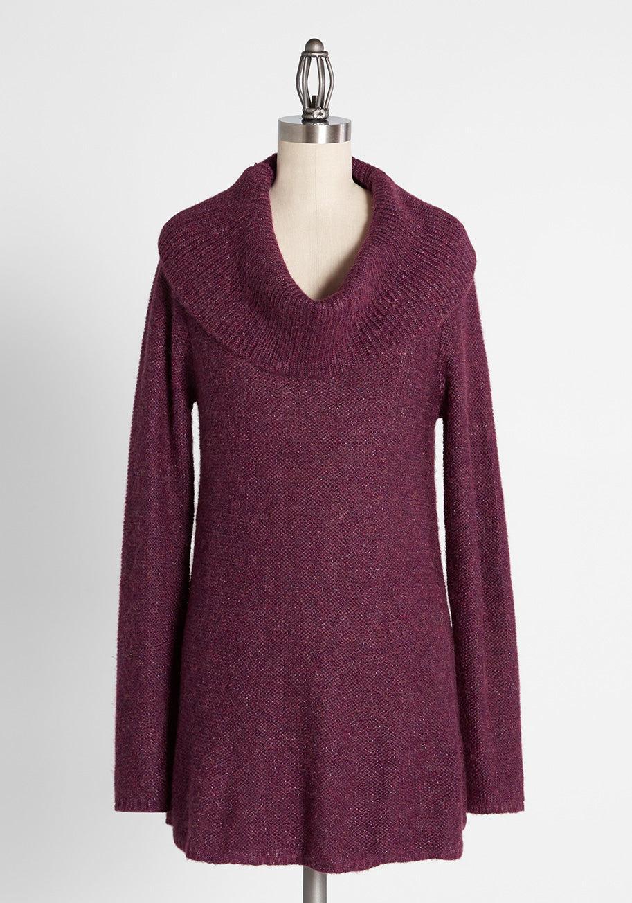 Playing It Cowl Tunic Sweater Product Image