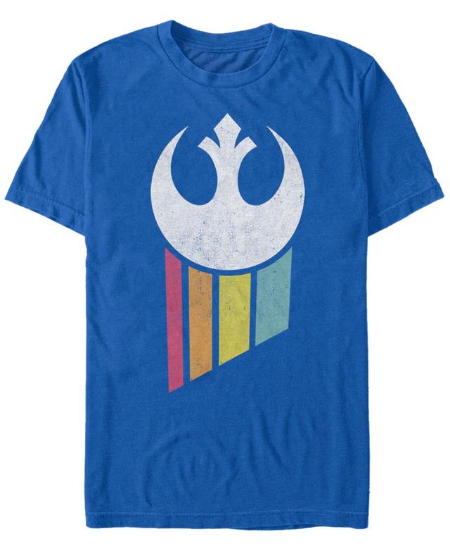 Mens Star Wars Rebel Rainbow Logo Tee Med Blue Product Image