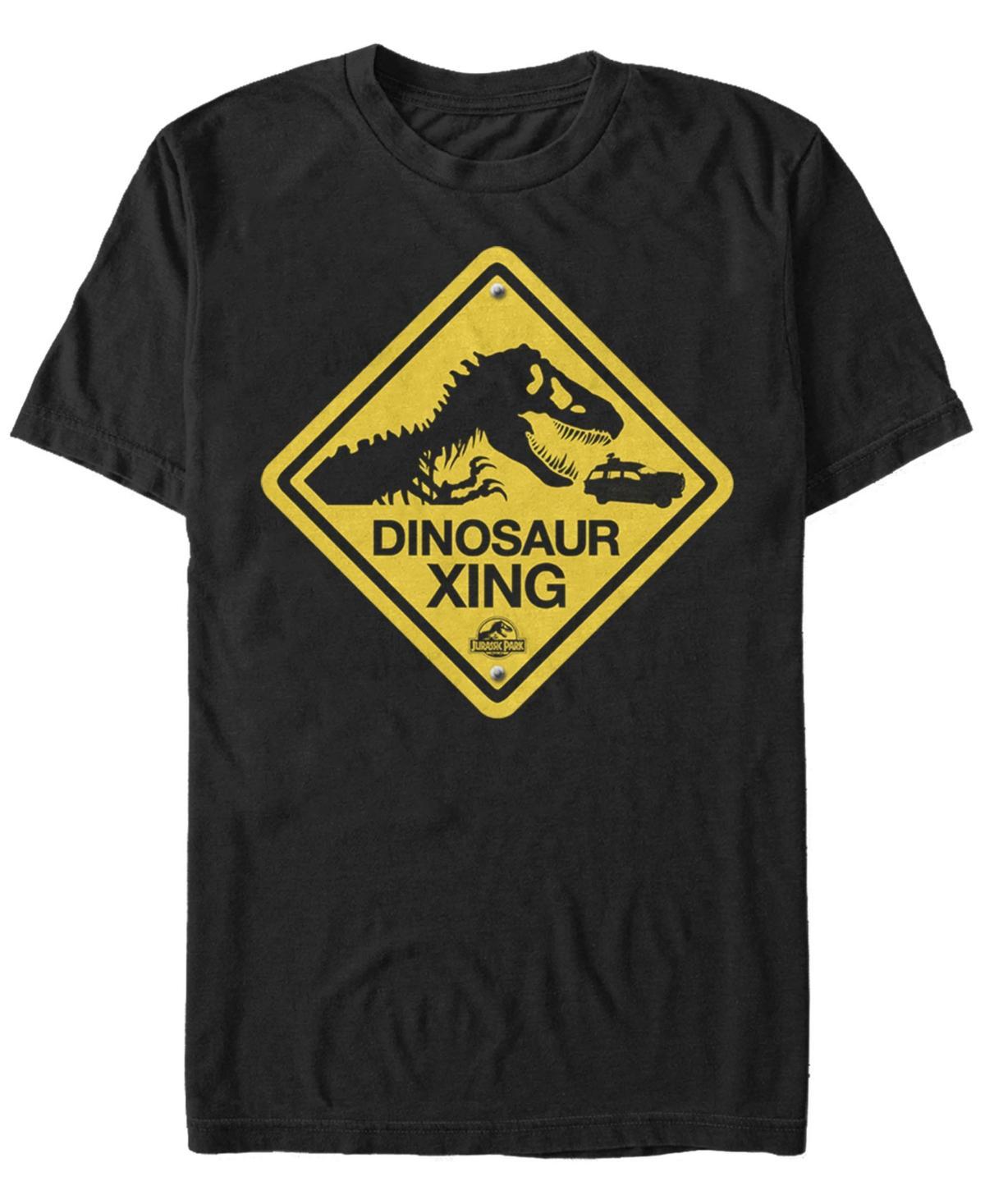 Mens Jurassic Park Dino Crossing Tee Black Product Image