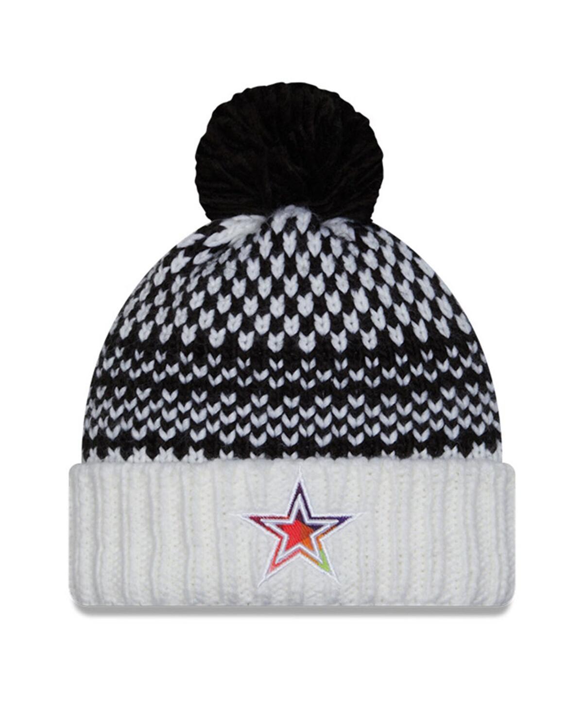 Womens New Era /White Dallas Cowboys 2023 NFL Crucial Catch Cuffed Pom Knit Hat Product Image