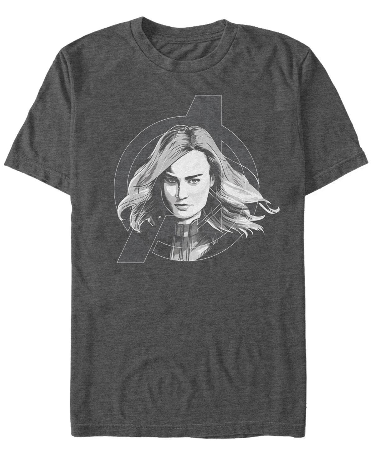 Mens Avengers Endgame Captain Marvel Portrait tee Grey Heather Product Image