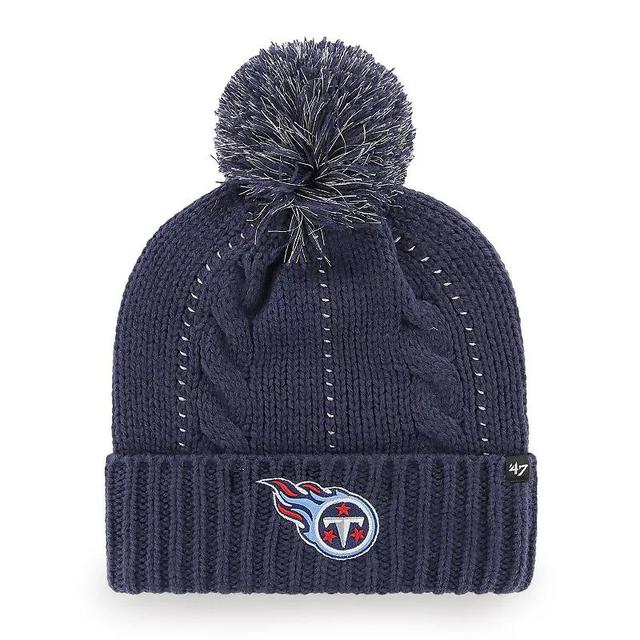 Womens 47 Tennessee Titans Bauble Cuffed Knit Hat with Pom, Blue Product Image