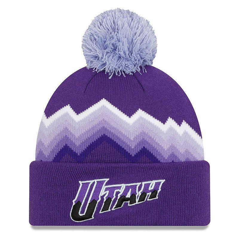 Mens New Era Purple Utah Jazz 2023/24 City Edition Cuffed Pom Knit Hat Product Image