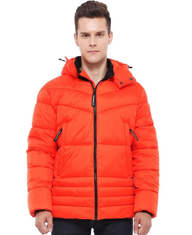 Mens Heavyweight Quilted Hooded Puffer Jacket Coat Product Image