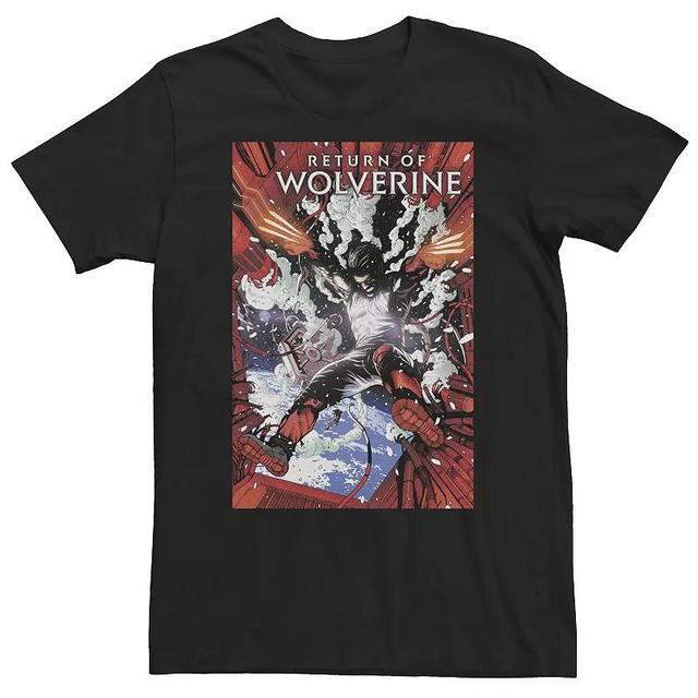 Big & Tall Marvel Comixology Return Of Wolverine Comic Book Cover Tee, Mens Product Image