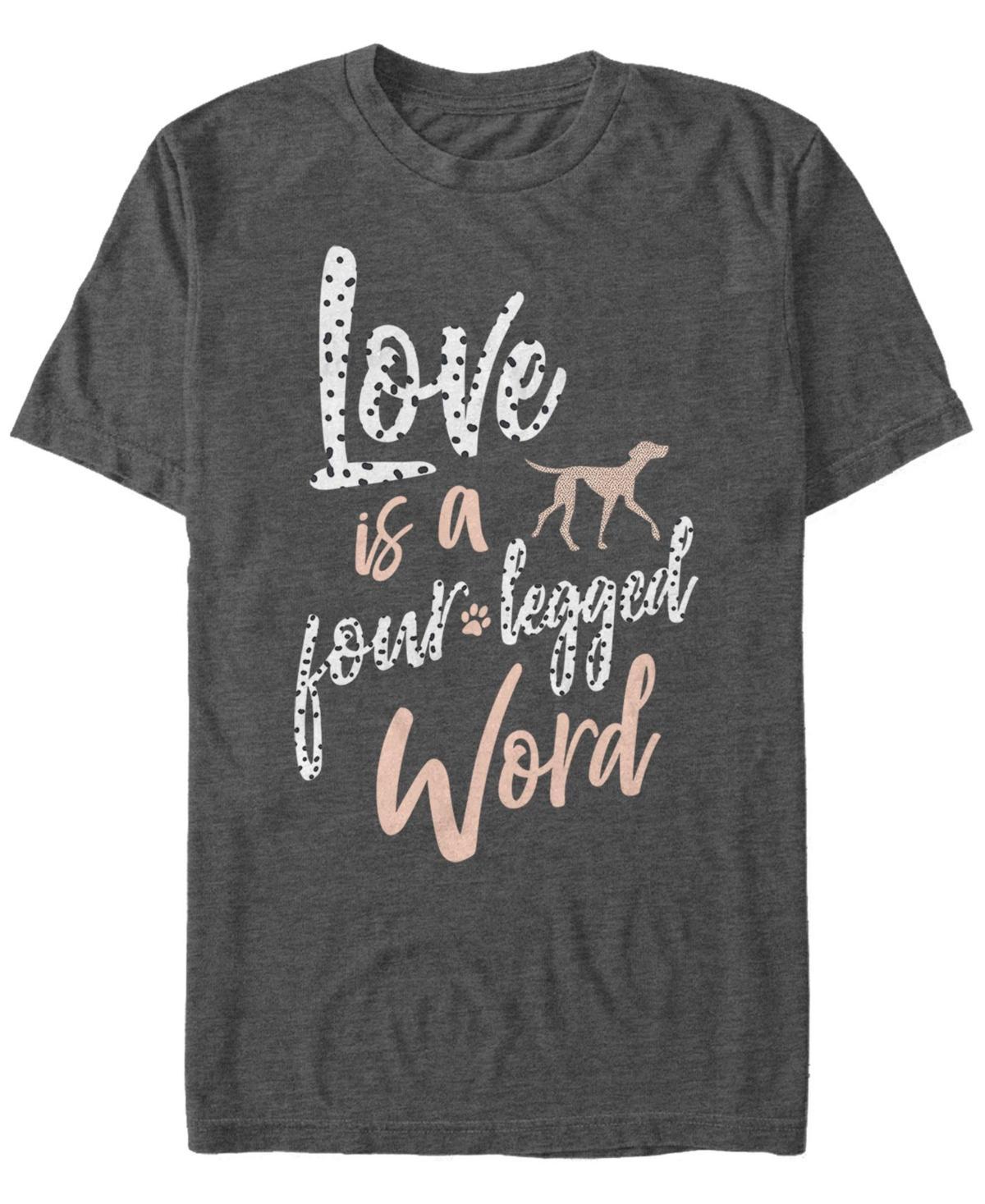 Disneys 101 Dalmatians Mens Love Is A Four Legged Word Tee Grey Heather Product Image