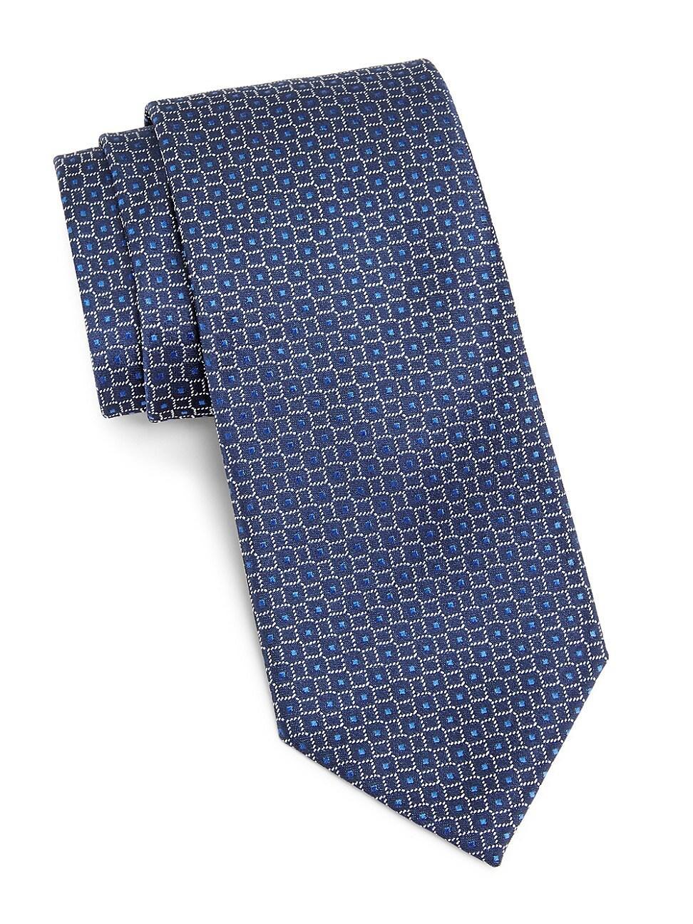 Mens Geometric Silk Tie Product Image