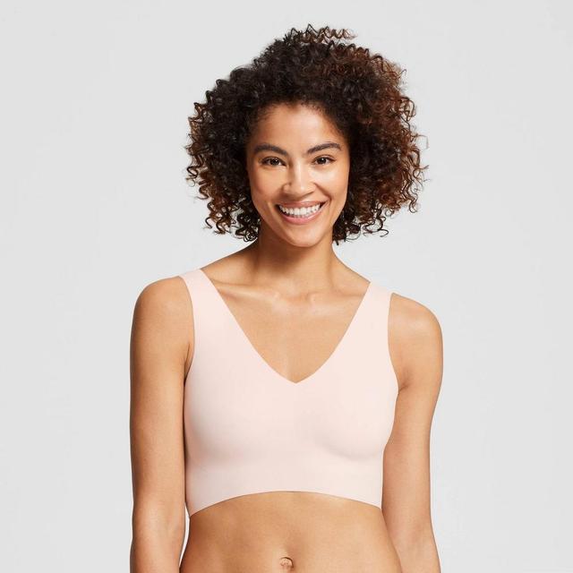 True & Co. True Everybody Womens V-Neck Bra - Light Beige 3X Product Image