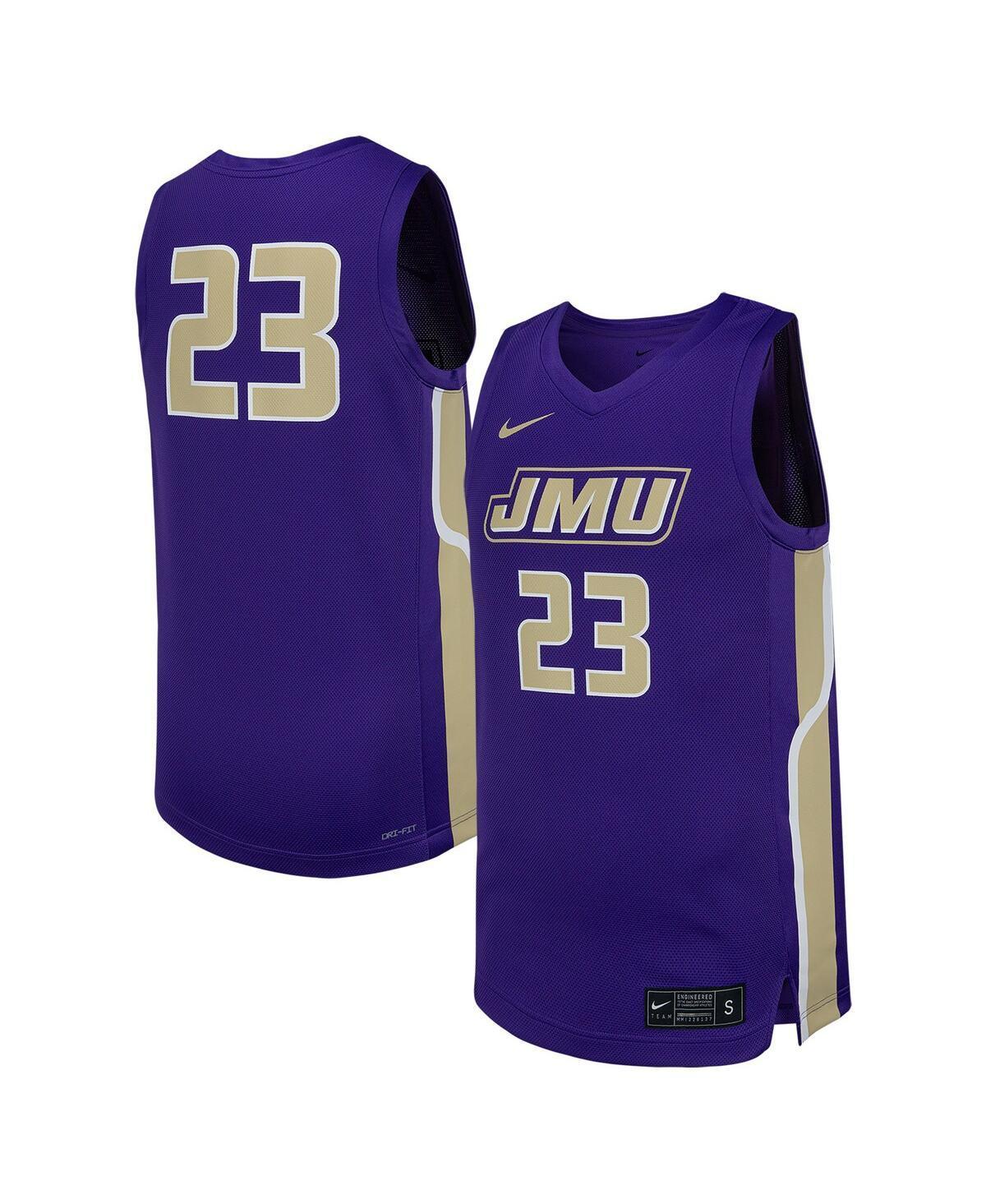 Mens Nike #23 Purple James Madison Dukes Replica Basketball Jersey - Purple Product Image