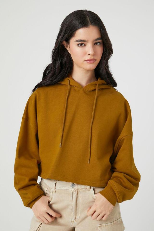 Cropped French Terry Hoodie | Forever 21 Product Image