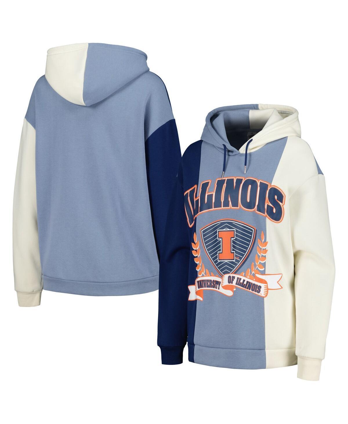 Womens Gameday Couture Navy Illinois Fighting Illini Hall of Fame Colorblock Pullover Hoodie Product Image