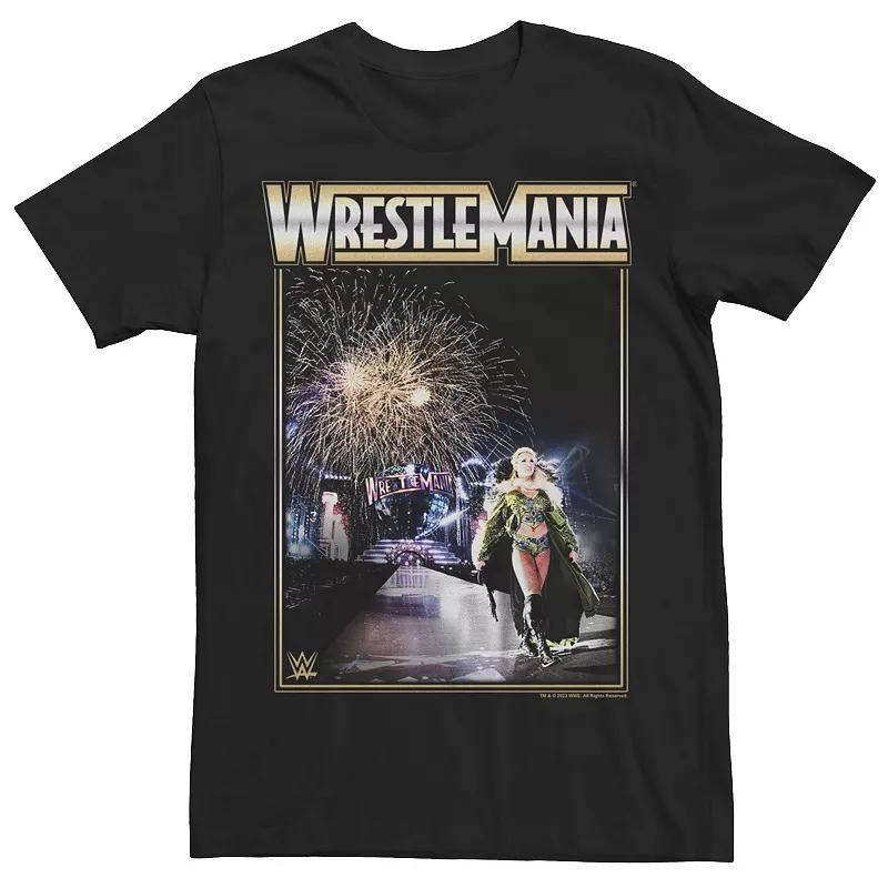 Mens WWE Wrestlemania Charlotte Flair Superstar Entrance Graphic Tee Product Image