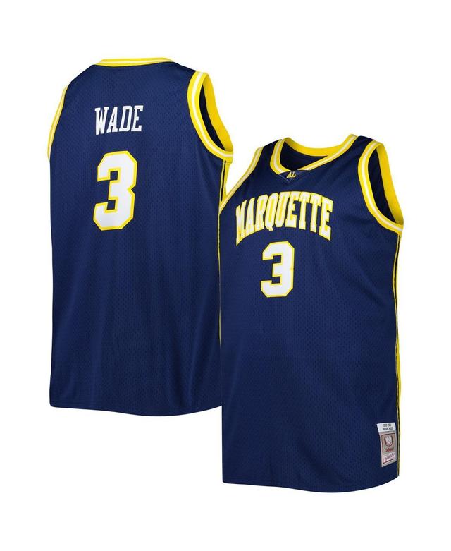 Mens 2002, 03 Mitchell & Ness Dwyane Wade Navy Marquette Golden Eagles Big and Tall Swingman Jersey - Navy Product Image