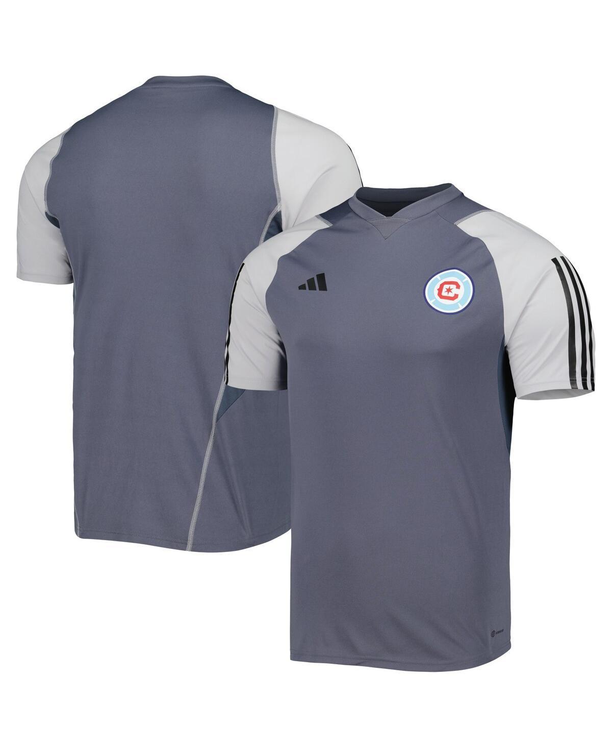 Mens adidas Gray Chicago Fire 2023 On-Field Training Jersey - Gray Product Image