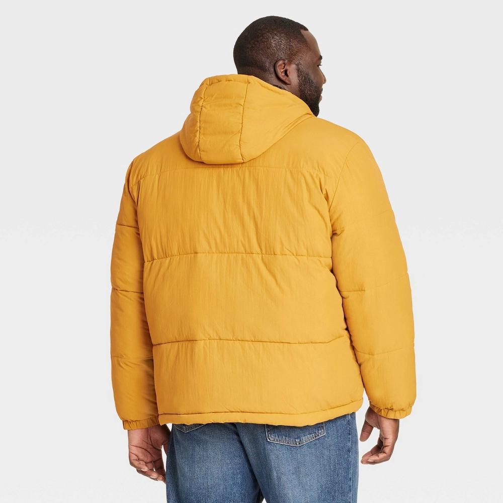 Mens Big & Tall Midweight Puffer Jacket - Goodfellow & Co Gold 5XLT Product Image